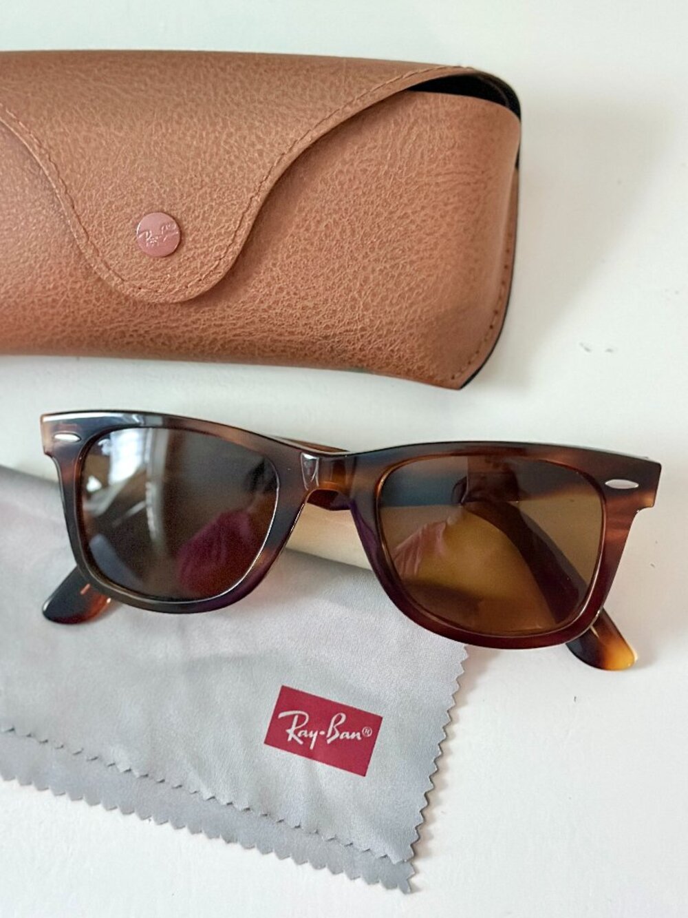 Ray-Ban RB2140 Original Wayfarer 954 Havana Tortoise Brown 50mm Italy NWOT